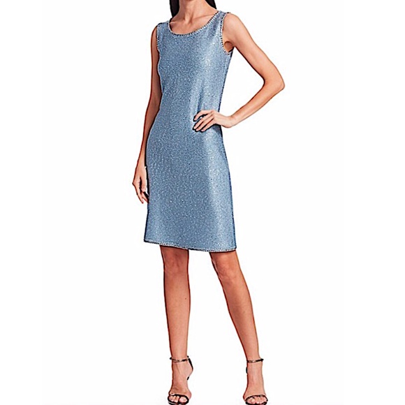 St. John | Dresses | St John Blue With Tag Luxe Sequin Knit Aline Cocktail  Dress | Poshmark